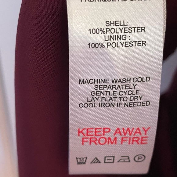 JASON WU Satin MIDI Dress Plunging U Neckline Halter Burgundy Wine Sz S NWT - Picture 11 of 11